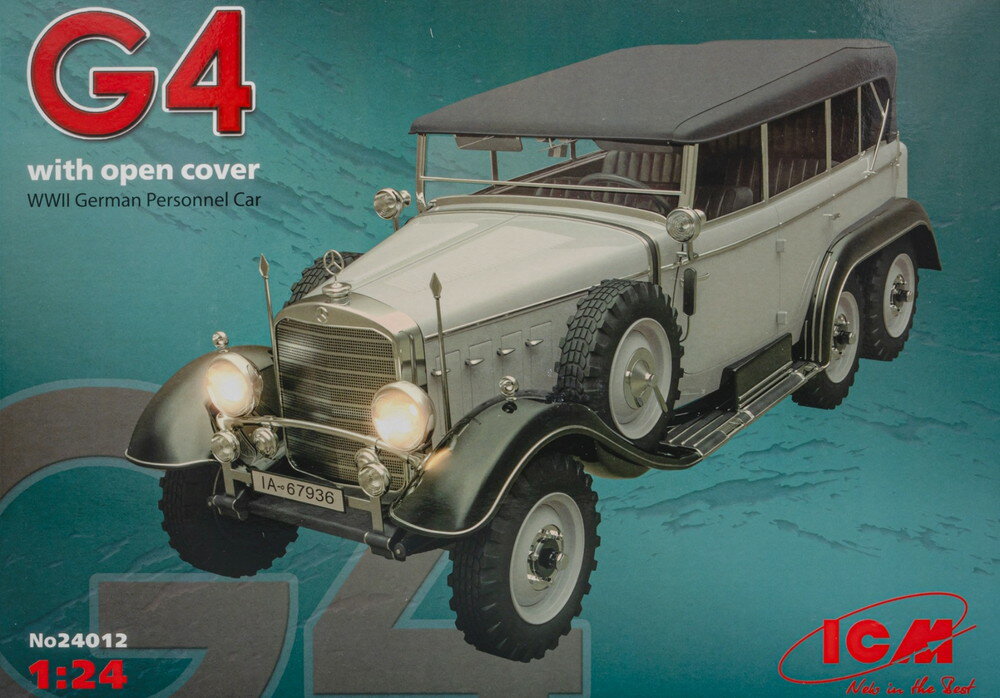 Mercedes-Benz G4 (オープンカバー付き) WWII ドイツ軍用乗用車 モデルキット/ ICM 1/24 模型