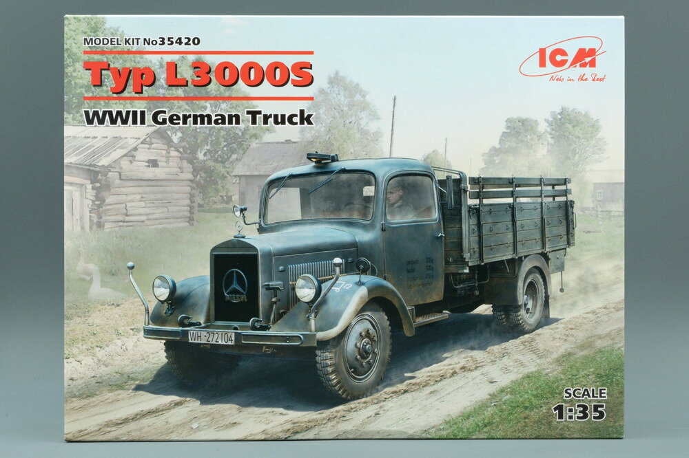 Mercedes-Benz L3000S WWII ドイツ軍用トラック モデルキット/ ICM 1/35 模型