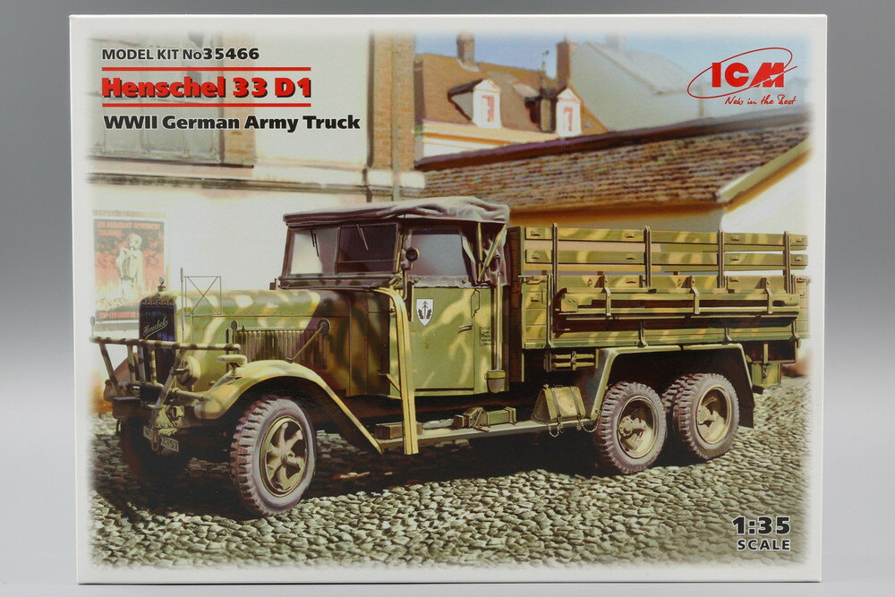 Henschel 33 D1 WWII ドイツ軍用トラック モデルキット/ ICM 1/35 模型