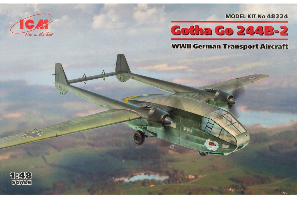 Gotha Go-244B-2 WWII ドイツ輸送機 モデルキット/ ICM 1/48 模型