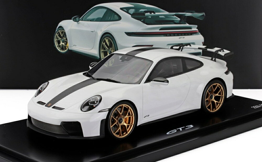 PORSCHE 911 992-2 GT3 クーペ 2024 ショーケース付 ホワイト/ Spark 1/18 911台限定ミニカー