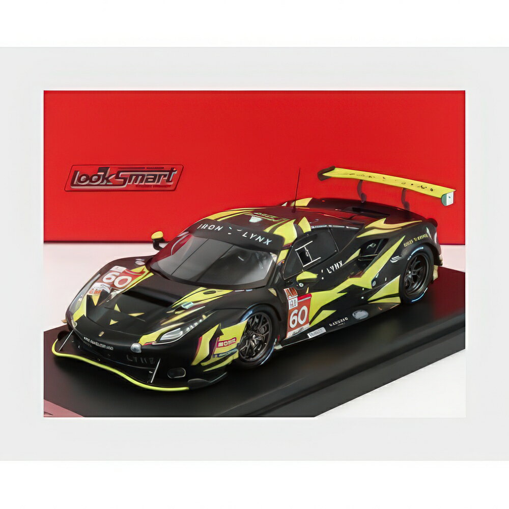 Ferrari 488 Gte Iron Lynx チーム #60 24H Le Mans 2021 マットブラック イエロー LSLM127/ LOOKSMART 1/43 ミニカー
