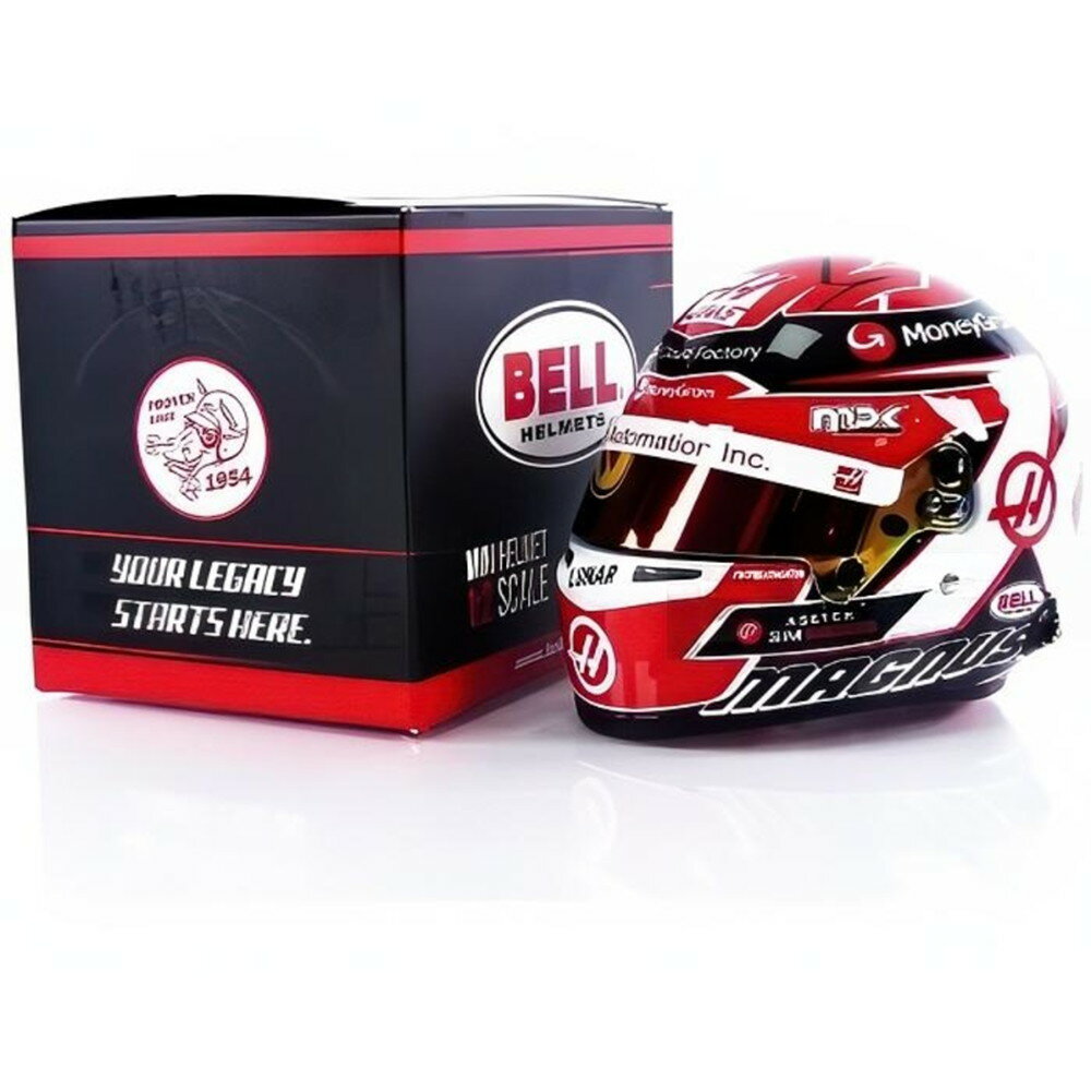 Rakuten - ケビン・マグヌッセン ヘルメット Haas 2023/ MINI HELMET 1/2 ミニカー