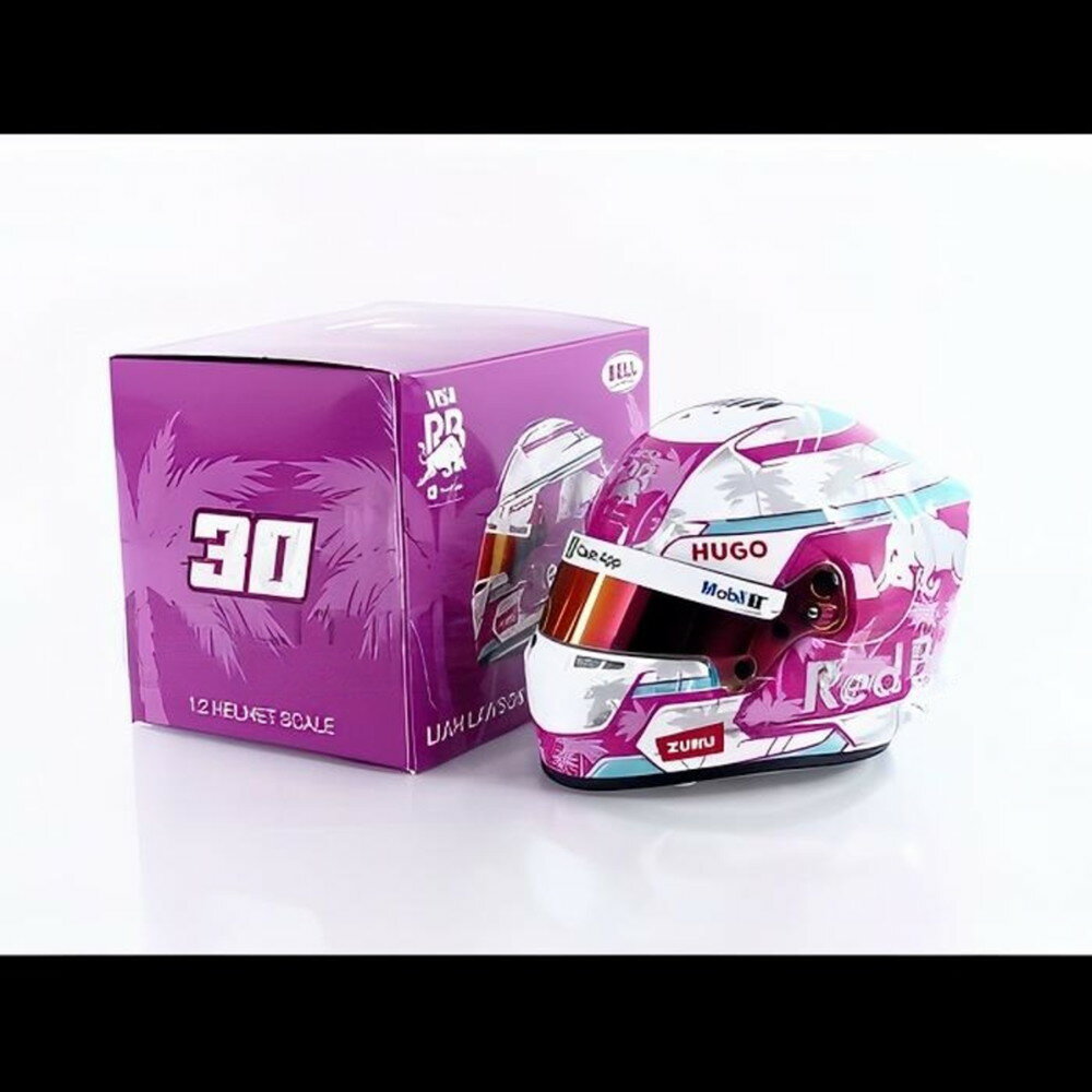 リアム・ローソン ヘルメット マイアミGP 2025/ MINI HELMET 1/2 ミニカー