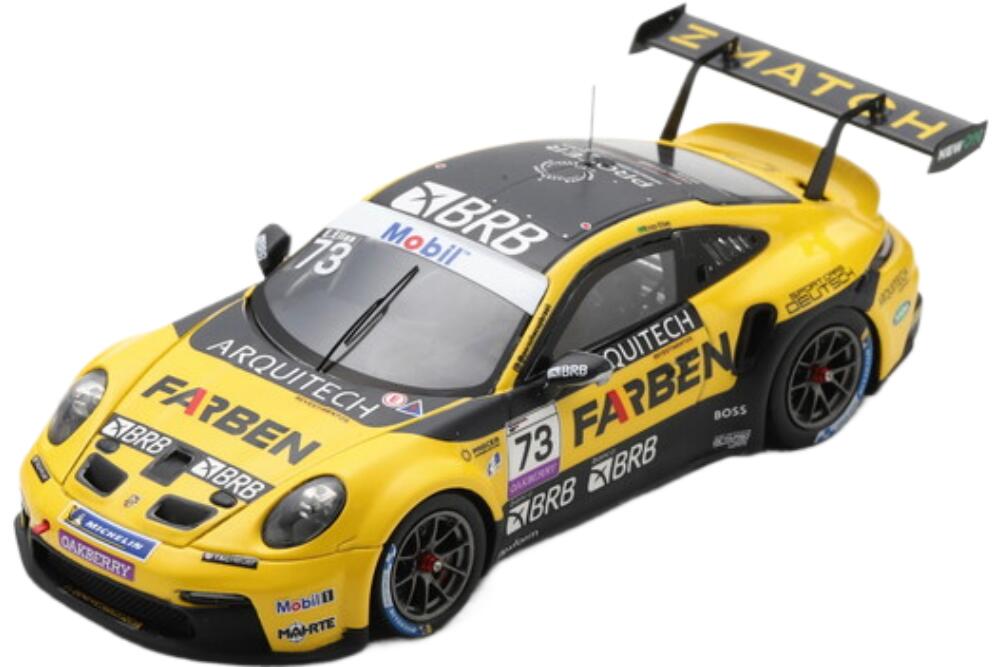 Porsche 911 991 2 Gt3 チーム Farben 73 Champion Brazilian Porsche Carrera Cup Season 2022 E Elias Yellow Black S5235/ Spark 1/43 ミニカー