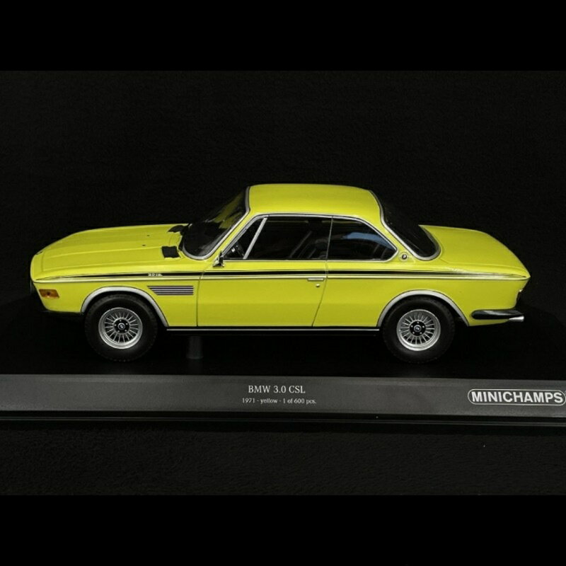 BMW 3.0 CSL 1971 イエロー/ MINICHAMPS 1/18 ミニカー