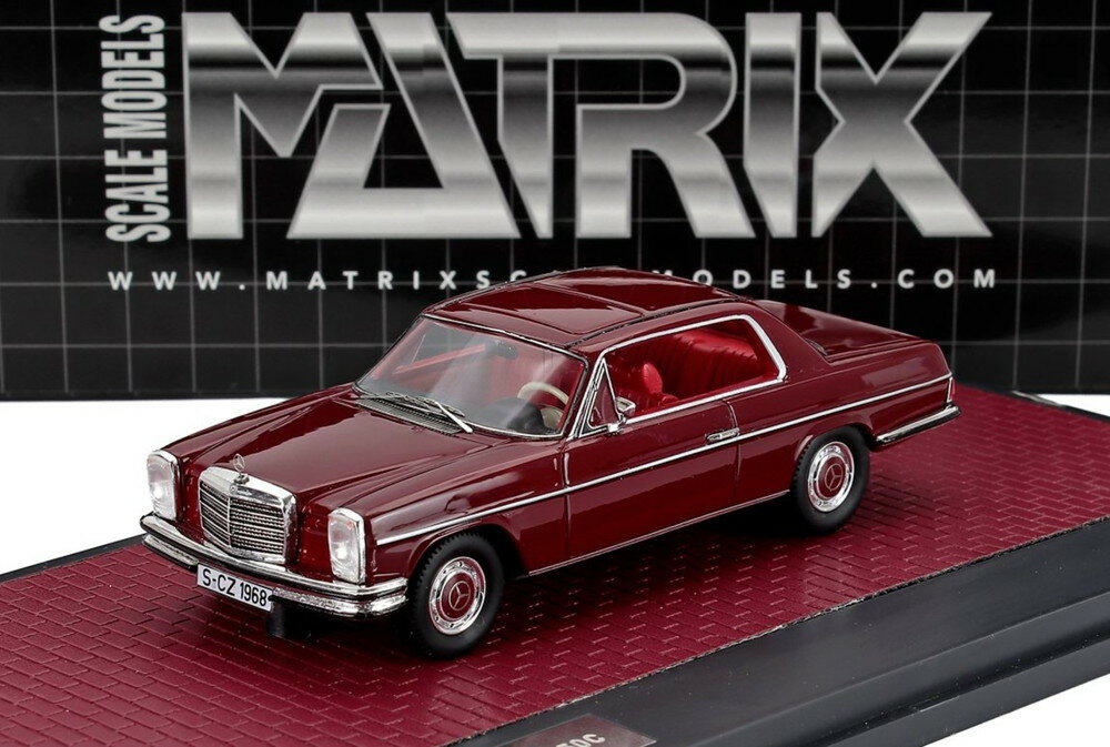 乐天商城 - MERCEDES BENZ Sクラス 280C クーペ (W111) 1968 レッド / Matrix 1/43 ミニカー