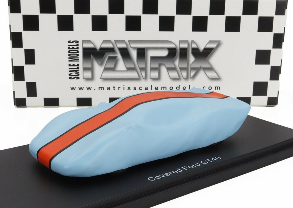 FORD USA GT40 レースバージョン アンダーカバー 1966 ライトブルーオレンジ/ Matrix 1/43 ミニカー