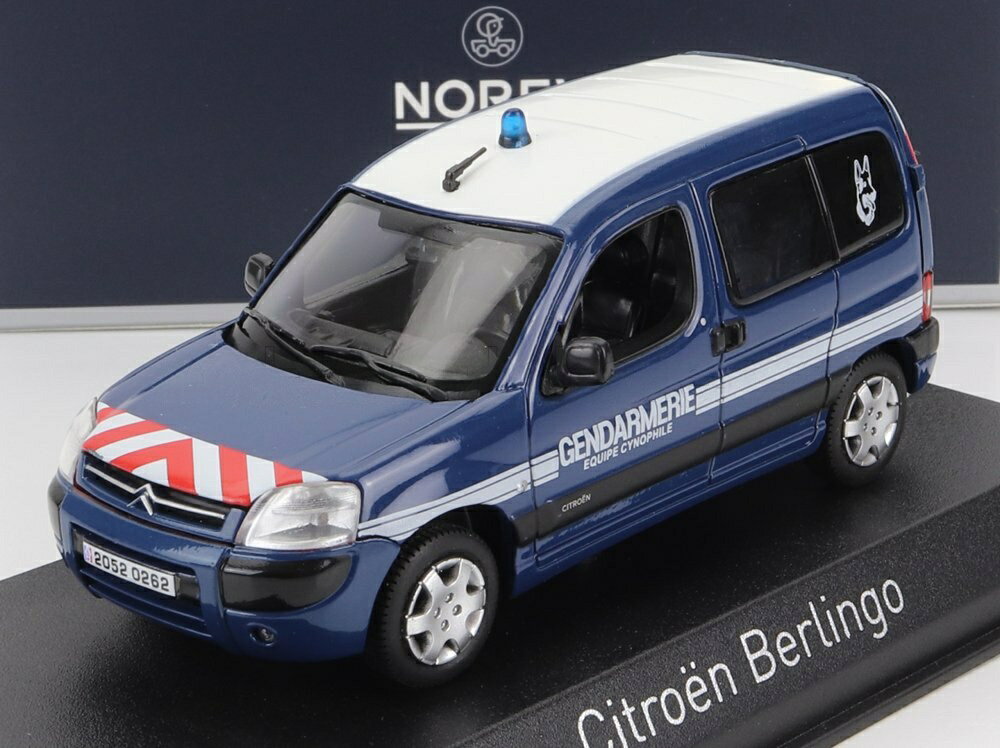 CITROEN BERLINGO 国家憲兵隊 警察犬チーム 2007 ブルー / Norev 1/43 ミニカー