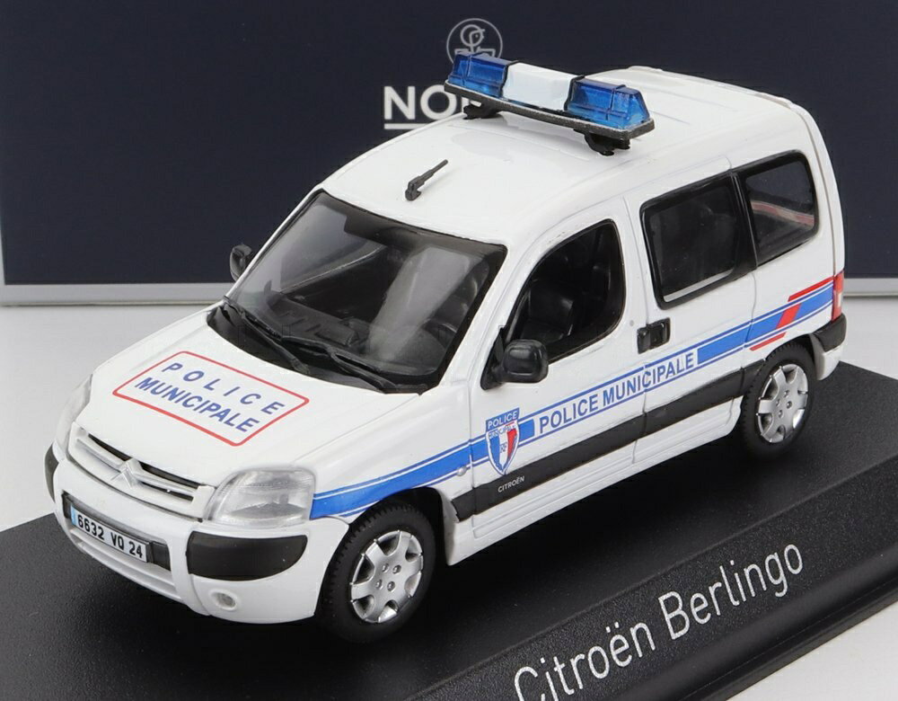 CITROEN BERLINGO 市警察 2007 ホワイト / Norev 1/43 ミニカー