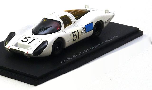 Porscheポルシェ 907 No 51 24h Daytonaデイトナ 1968 Schlesser/Buzzetta / Spark 1/43 ミニカー