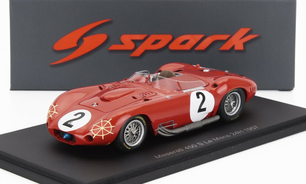 MASERATI 450S N2 ルマン24時間 1957 ジャンベーラ アンドレシモン レッド/ Spark 1/43 ミニカー