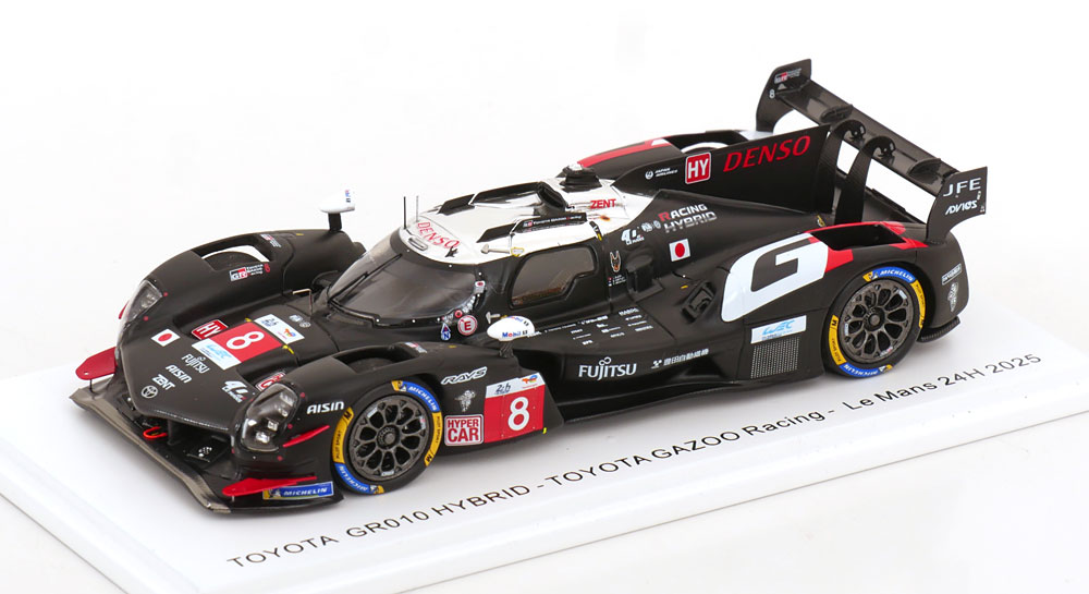 Toyotaトヨタ GR010 Hybridハイブリッド No 8 24h Le Mansル・マン 2025 Buemi/Hartley/Hirakawa平川亮 / Spark 1/43 ミニカー