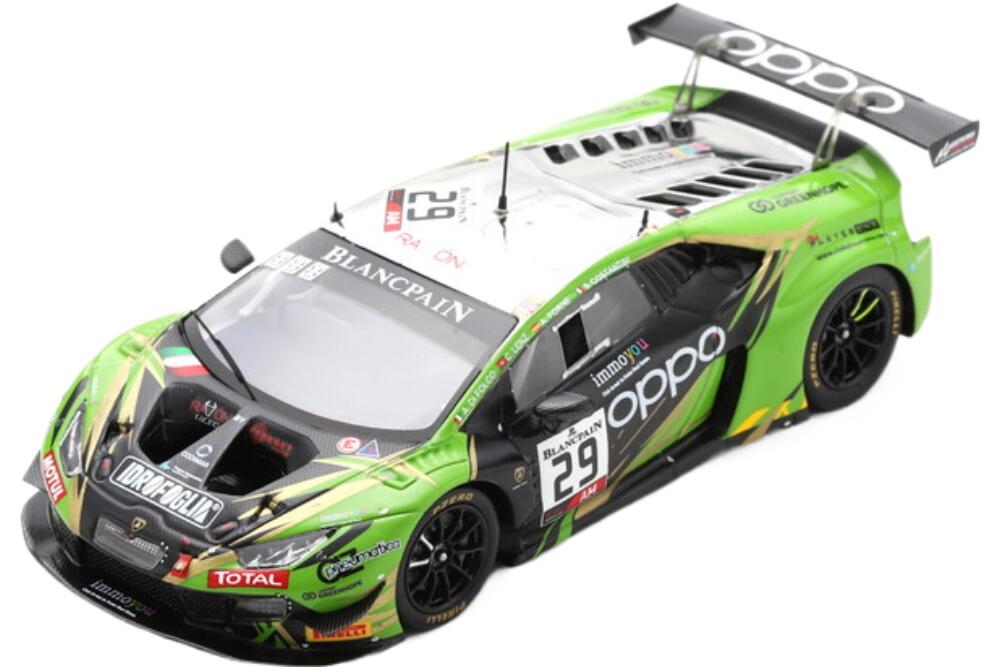 Lamborghini Huracan Gt3 Evo チーム Raton Racing #29 24H Spa 2019 グリーン ブラック ホワイト/ Spark 1/43 ミニカー