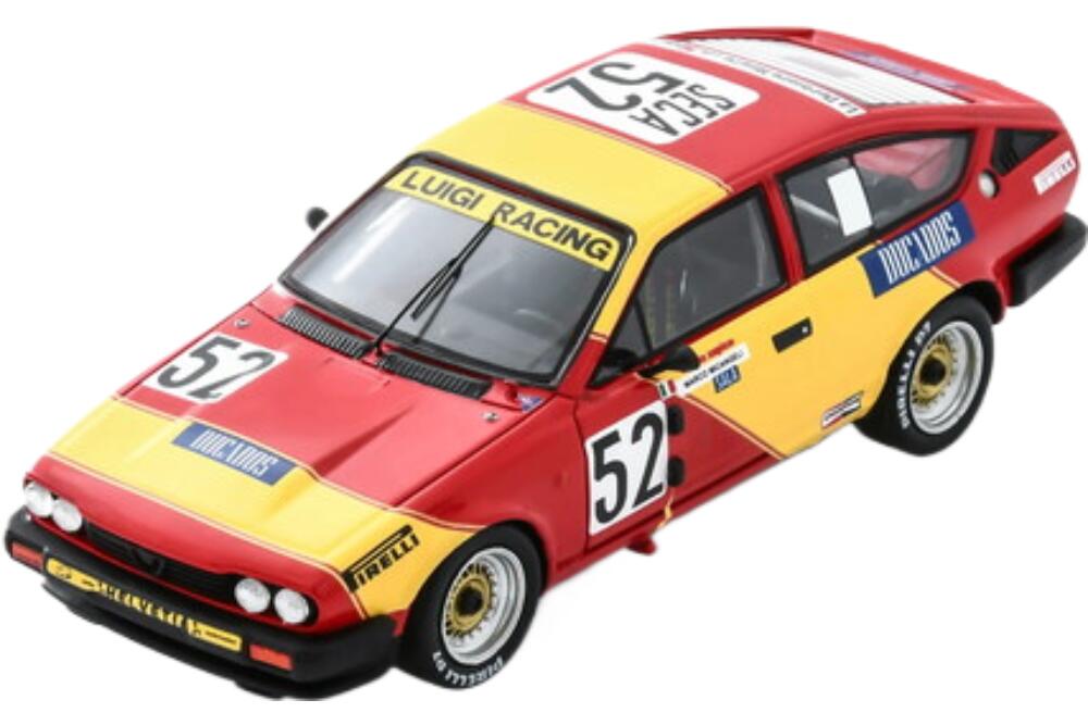 Alfa Romeo Gtv6 チーム Luigi Racing 52 24H スパ 1984 Emilio Zapico Marco Micangeli Sala SB423/ Spark 1/43 ミニカー