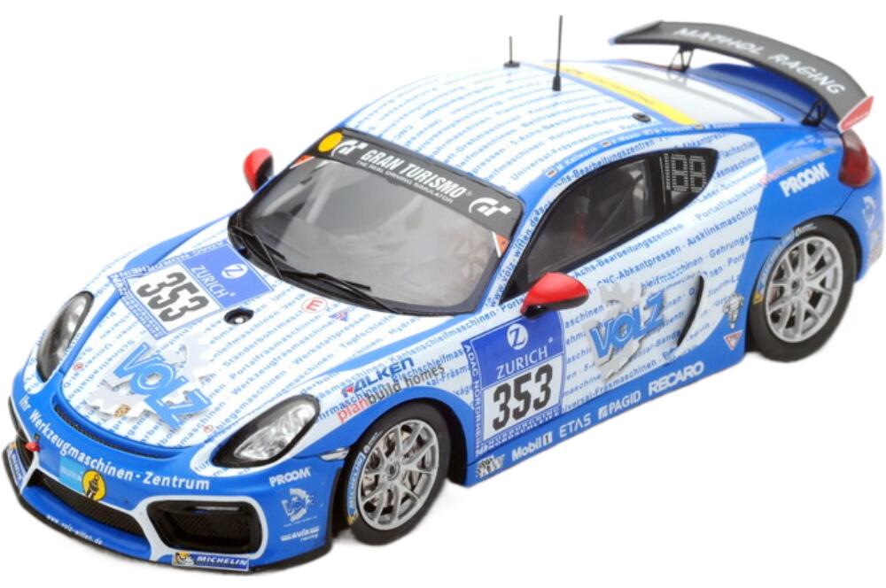 饹ȥۥӡ㤨Porsche Cayman Gt4 Cs  Mathol Racing 170 24H Nurburgring 2016 V M Keilwerth V Wawer R Thomsen W Assmann Blue White SG259/ Spark 1/43 ߥ˥פβǤʤ17,300ߤˤʤޤ