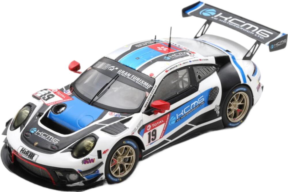 Porsche 911 991 2 Gt3 R チーム Kcmg #19 24H Nurburgring 2020 ホワイト ブルー ブラック/ Spark 1/43 ミニカー
