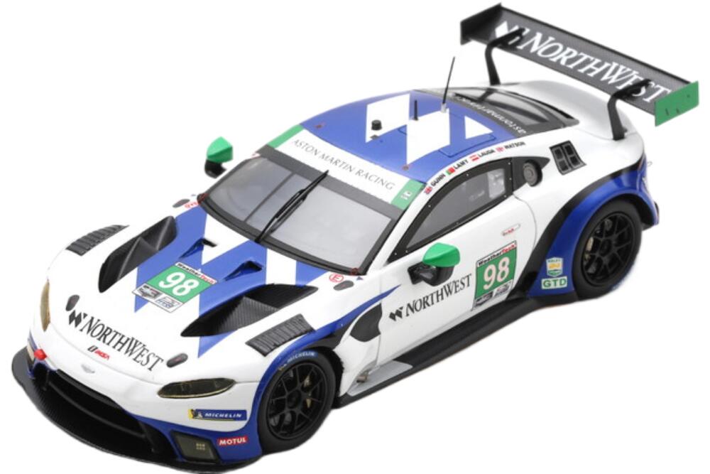Aston Martin Vantage Gt3 チーム Aston Martin Racing #98 24H Daytona 2020 ホワイト ブルー グリーン/ Spark 1/43 ミニカー