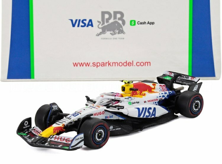 RACING BULLS F1 VCARB02 チームVISA CASH APP N30 日本GP 2025 リアム・ローソン ホワイトレッド / Spark 1/64 ミニカー