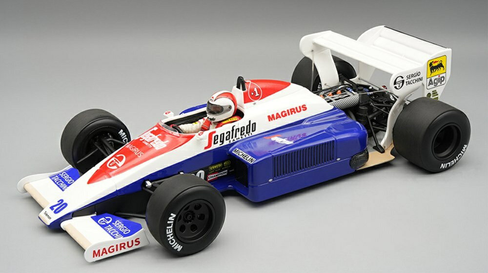 【予約】2026年発売予定TOLEMAN F1 TG184 HART TURBO N20 アメリカGP 1984 ジョニーセコット ブルーホワイトレッド/ Tecno 1/18 ミニカー