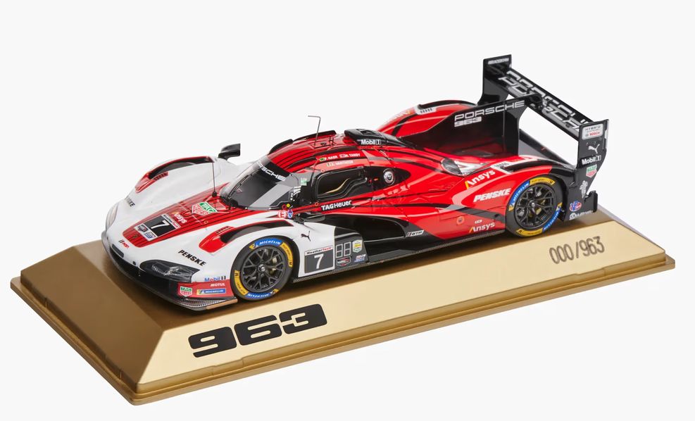 【予約】PORSCHE 963 9RD 4.6L ターボ V8 チーム Porsche Penske Motorsport N 7 デイトナ24時間 2025 優勝車 フェリペ・ナスル/ニック・タンディ/L.ヴァントール ホワイトレッド 963台限定/ Spark 1/43 ミニカー