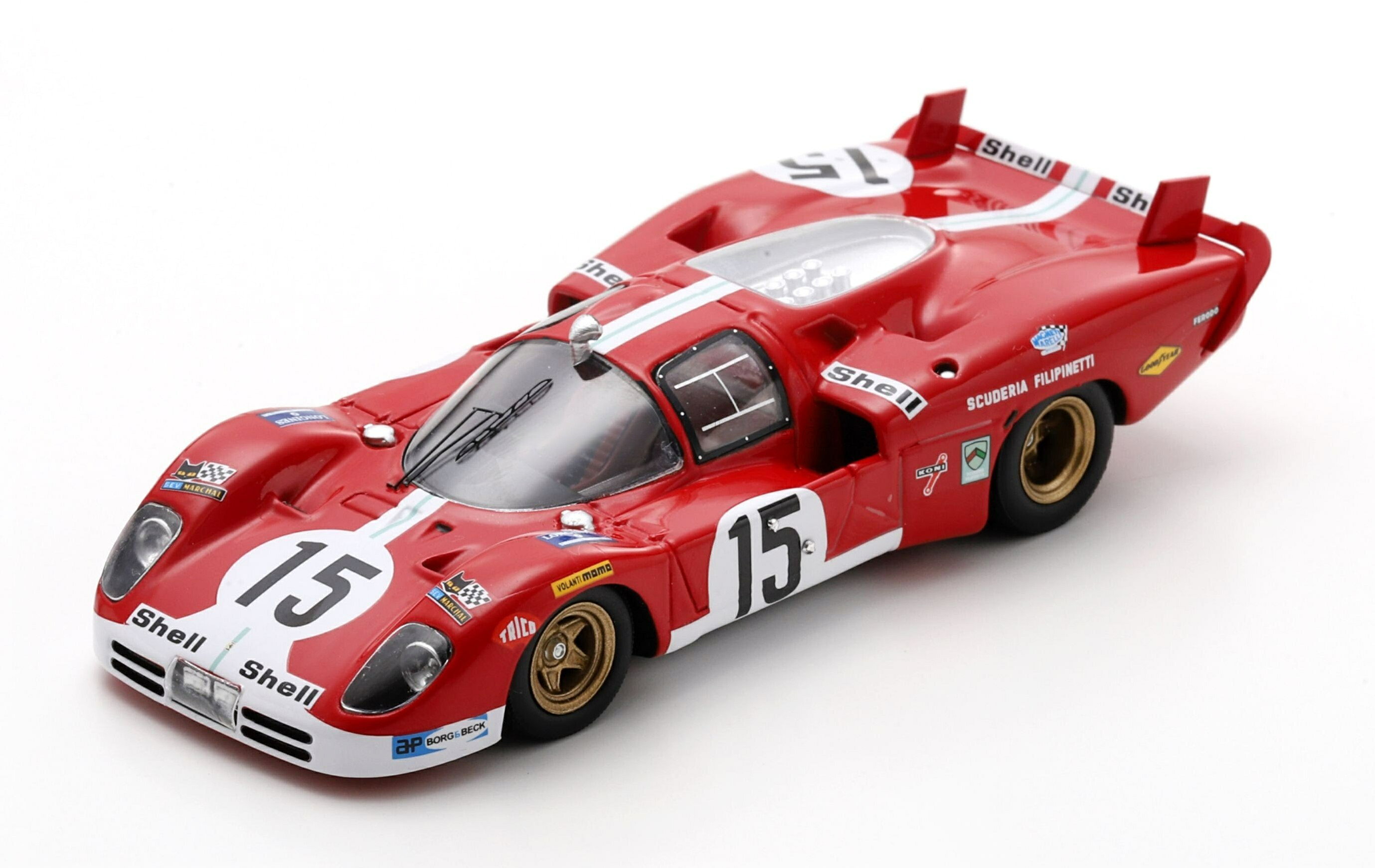 【予約】2026年以降発売予定フェラーリ 512S 5.0L V12 #15 ル・マン24時間 1970 マイク・パークス レッド/ホワイト / LOOKSMART 1/43 ミニカー