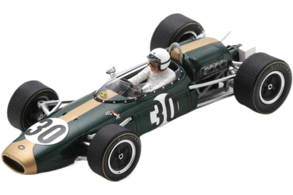 Brabham F1 Bt22 #30 France Gp 1966 J Bonnier グリーン ゴールド/ Spark 1/43 ミニカー