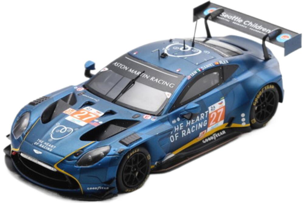 Aston Martin Vantage Amr Gt3 Evo M177 4.0L V8 Turbo チーム Heart Of Racing 27 24H Le Mans 2024 Daniel Mancinelli Ian James Alex Riberas Blue S9146/ Spark 1/43 ミニカー