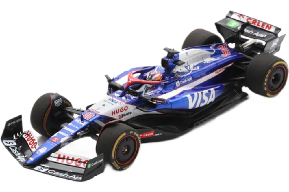 Racing Bulls F1 Vcarb 01 チーム Visa Cash App 30 Las Vegas Usa GP 2024 Liam Lawson S9558/ Spark 1/43 ミニカー