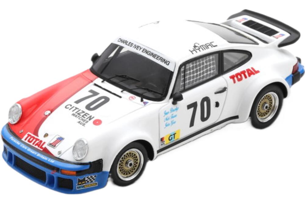 Porsche 934 3 0L F6 チーム Beurlys #70 24H Le Mans 1976 J Blaton (Beurlys) N Faure J Goss ホワイト レッド ブルー/ Spark 1/43 ミニカー