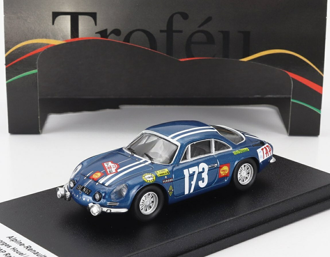 アルピーヌ A110 #173 ラリーTAP 1968 ブルー (ナイトバージョン) 150台限定/ Trofeu 1/43 ミニカー