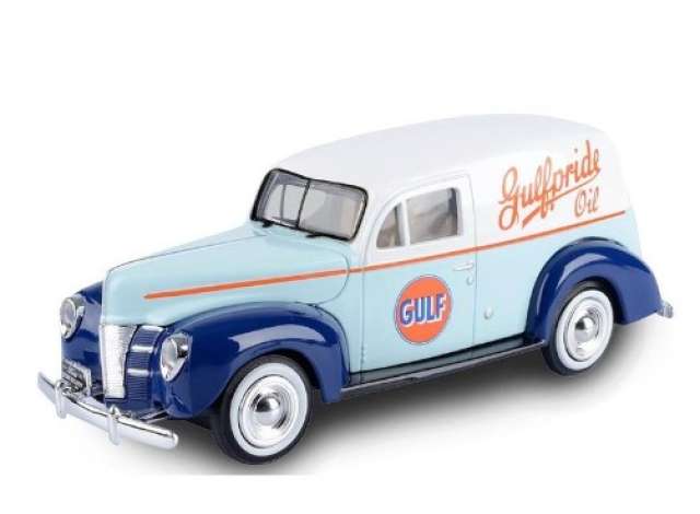 1940 フォード セダン デリバリー ガルフカラー ブルー/オレンジ 働く車 / Motor Max 1/24 ミニカー