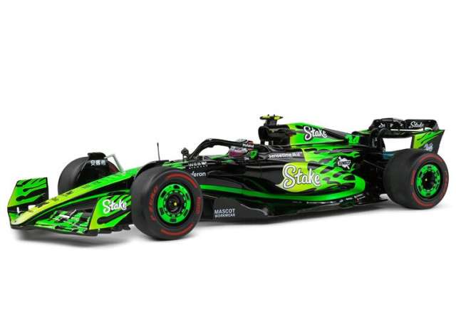 Rakuten - 2024 ザウバー C44 ステーク F1 #77 ボッタス ラスベガスGP ミニカー / SOLIDO 1/18 ミニカー