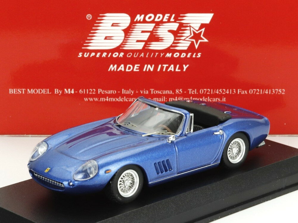 FERRARI 275 GTB/4S s/n.10453 NART SPIDER OPEN 1967 スティーブ・マックイーン パーソナルカー ブルーメタリック / Best-Model 1/43 ミニカー
