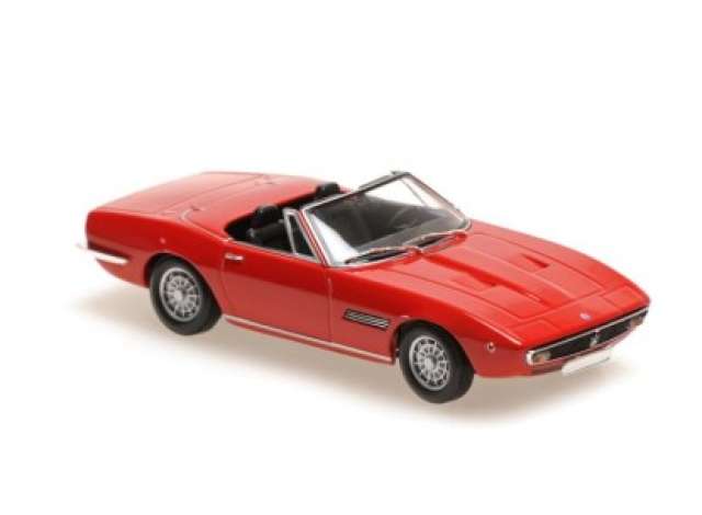 1969 マセラティ ギブリ スパイダー レッド Maserati Ghibli Spyder / Maxichamps 1/43 ミニカー