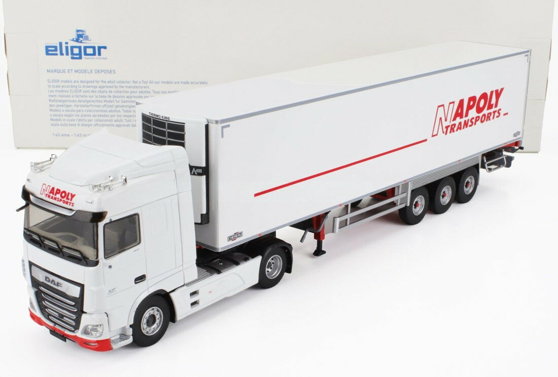 DAFダフ XF 460 MY17 2017 Truckトラック SemiFrigoセミフリゴ Napoly Transports Whiteホワイト / ELIGOR 1/43 トラック商用車
