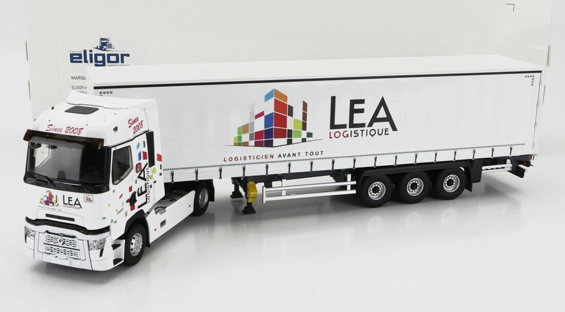 Renaultルノー T520 TRUCK TELONATO LEA TRANSPORTS 2021 ホワイト / ELIGOR 1/43 トラック商用車
