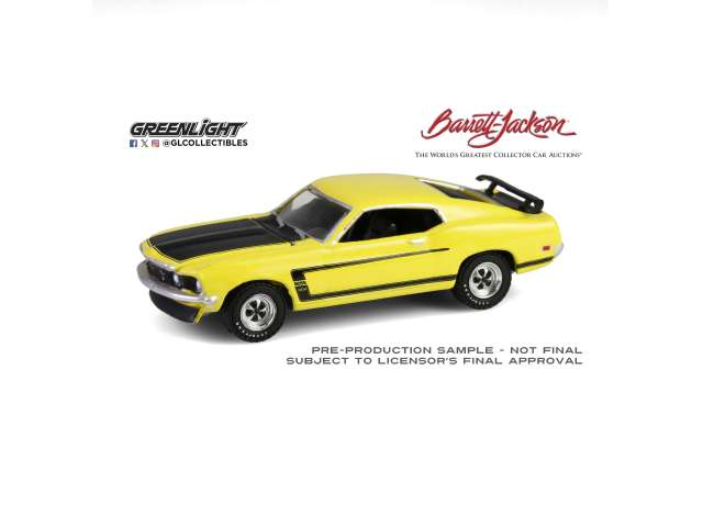 1969 フォード マスタング Boss 302 バレットジャクソン イエロー Mustang / Greenlight 1/64 ミニカー