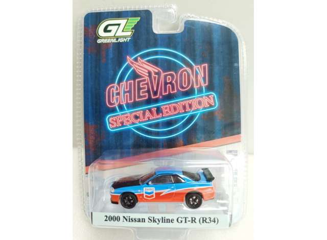Rakuten - 2000 日産 スカイライン GT-R R34 シェブロン スペシャルエディション 1 / Greenlight 1/64 ミニカー