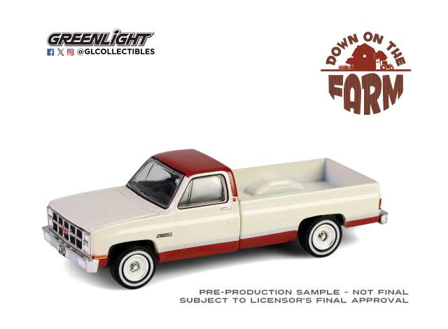 1981 GMC シエラ クラシック K2500 レッド/タン Down on the Farm / Greenlight 1/64 ミニカー