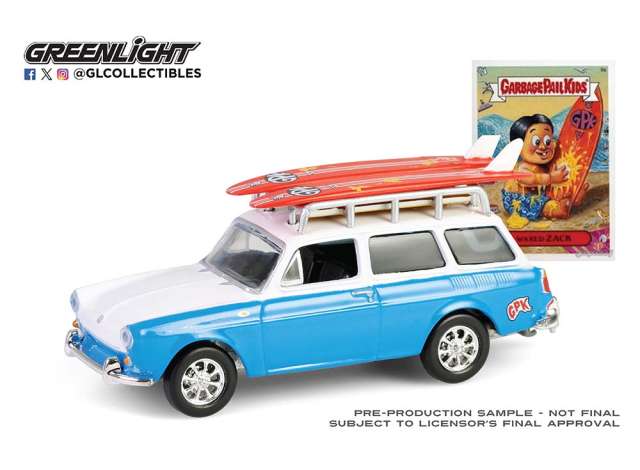 1961 VW タイプ3 スクエアバック サーフボード付 ガーベッジパイルキッズ 7 / Greenlight 1/64 ミニカー