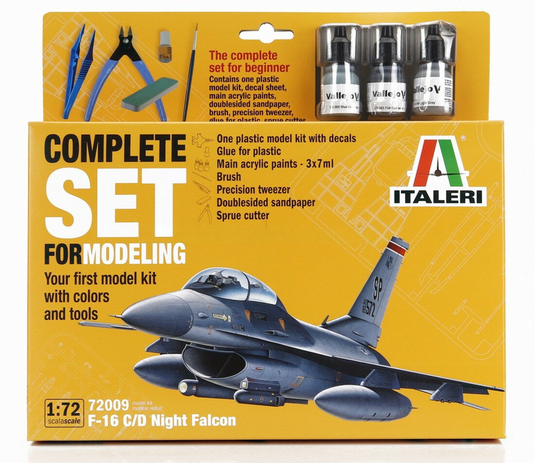 LOCKHEED MARTINロッキードマーチン F 16C/D Fighting Night Falconファイティングナイトファルコン Caccia Airplane 1978 / ITALERI 1/72 飛行機