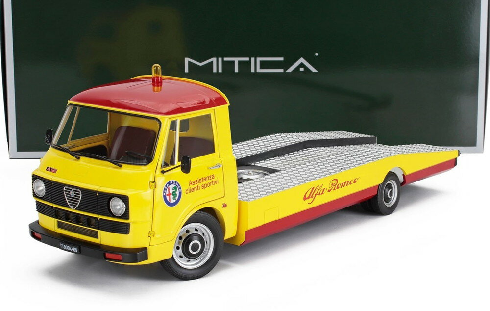8-10月以降発売予定ALFA ROMEO A12 (F12) レッカー車 第2シリーズ 1977 イエロー レッド 海外限定/ MITICA 1/18 ミニカー