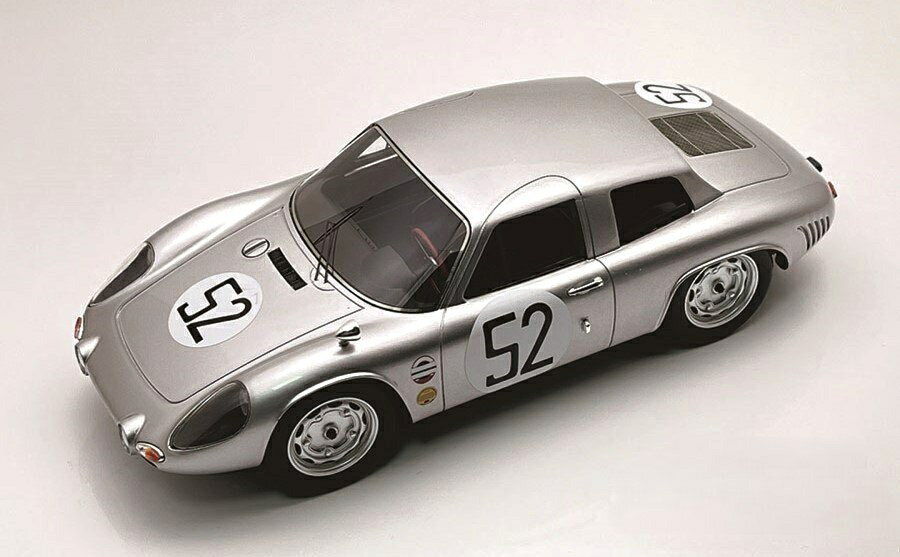 【予約】8-10月以降発売予定PORSCHE 356B CARRERA 2000 GS/GT N 52 24h デイトナ 1964 エドガー・バルト シルバー / Tecno 1/18 ミニカー