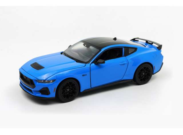 2024 フォード マスタング GT ブルー/ブラックルーフ Ford Mustang GT / WELLY 1/24 ミニカー