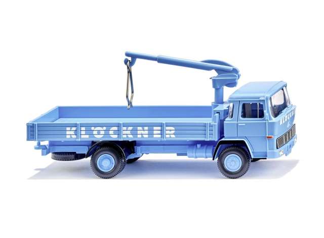 マギルス 100 D7 荷台付トラック Klockner ブルー ヘルパ 1/87 働く車 / Wiking 1/87 ミニカー