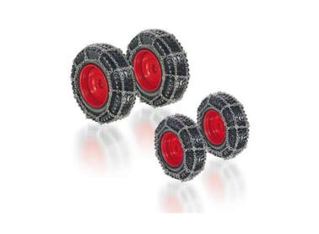 フェント 828 バリオ用 チェーン付ホイールセット ブラック/レッド 1/32 / Wiking 1/32 農機