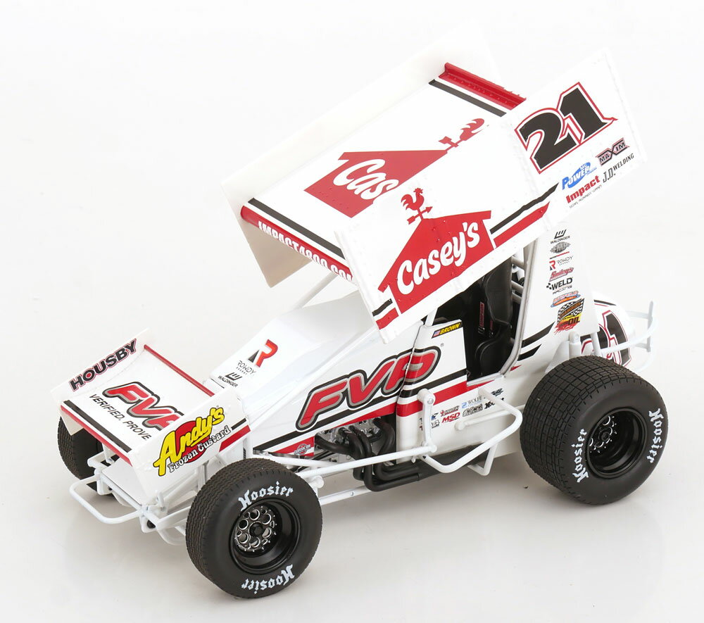 Hot Wheels - Caseyケーシー Sprint Carスプリントカー No 21 2022 Brownブラウン / ACME 1/18 ミニカー