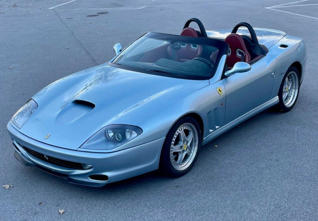 Ferrariフェラーリ 550 Barchetta 2000 made in Italy Argento Nurburgring Bordeaux interior / BBR 1/18 ミニカー