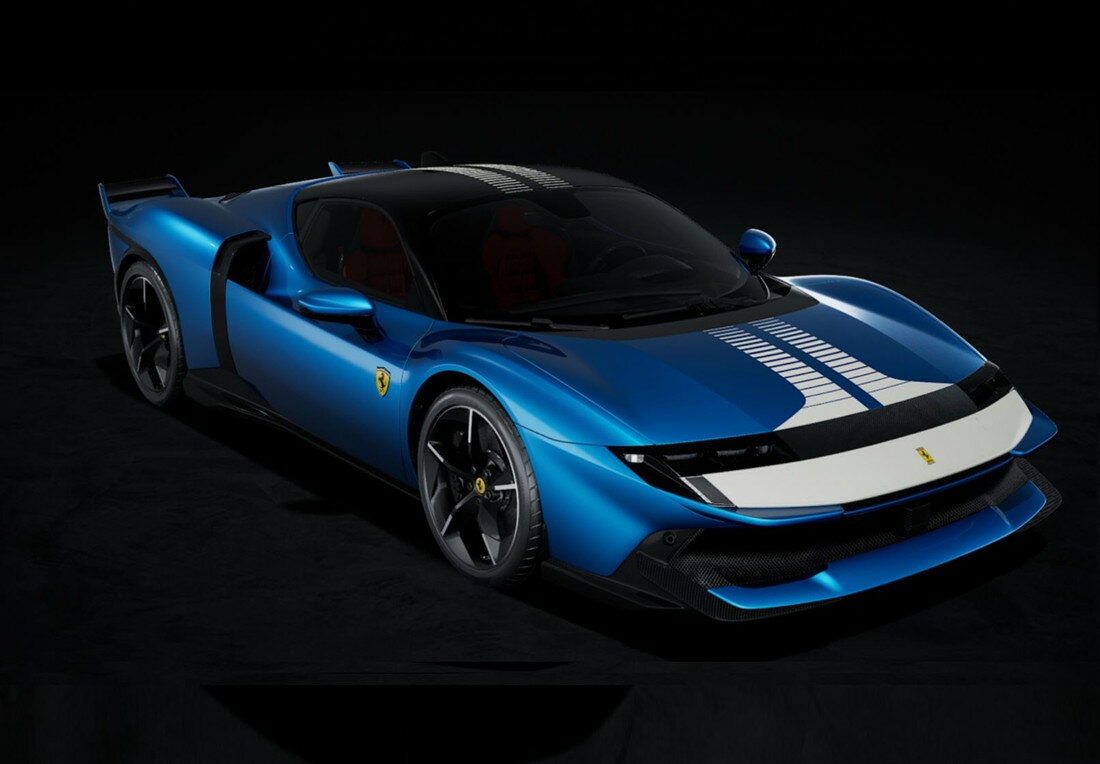 Ferrariフェラーリ 849 Testarossa Assetto Fiorano Blu Corsa White livery / BBR 1/43 ミニカー
